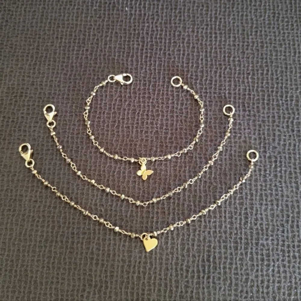 ✨️HP✨️ Dainty Gold💛 Pyrite Bracelet Trio3️⃣ - NWOT
